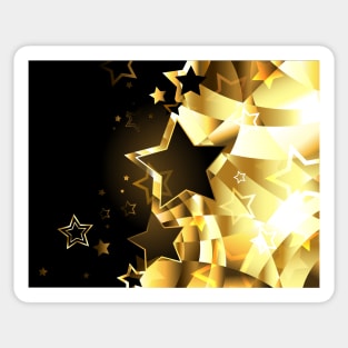 Abstract golden background with stars Sticker